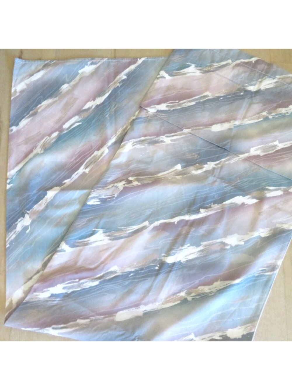 Vintage 80s Curtain Panels 45"x73" Rod Pocket Valance Pastel Abstract Set of 2